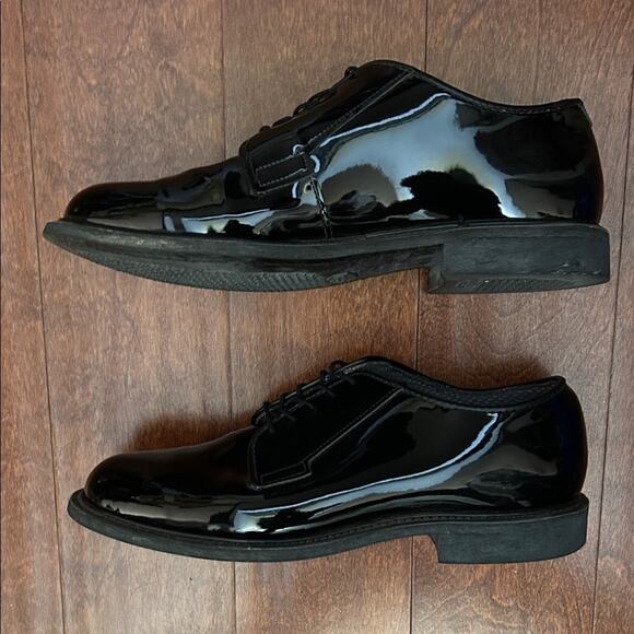 Bates Black Faux Patent Leather Oxfords, Perfect for Special Occasions Size 10.5 - Picture 5 of 14